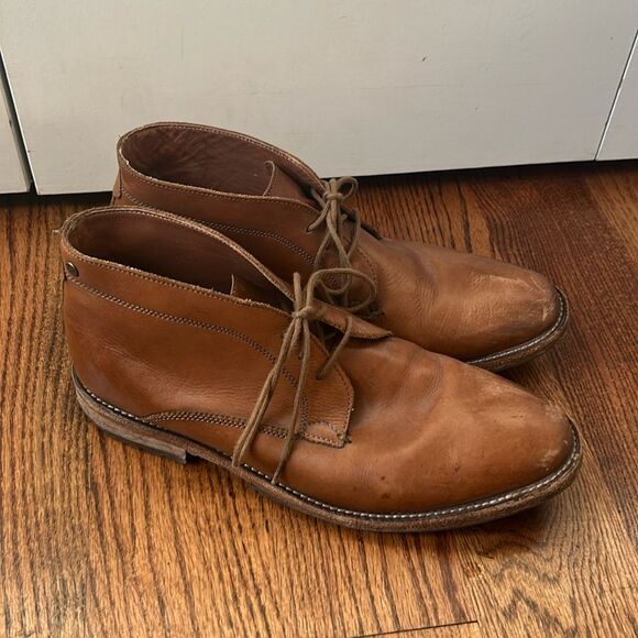 Frank Wright Leather Boots Size 10 - Picture 1 of 6